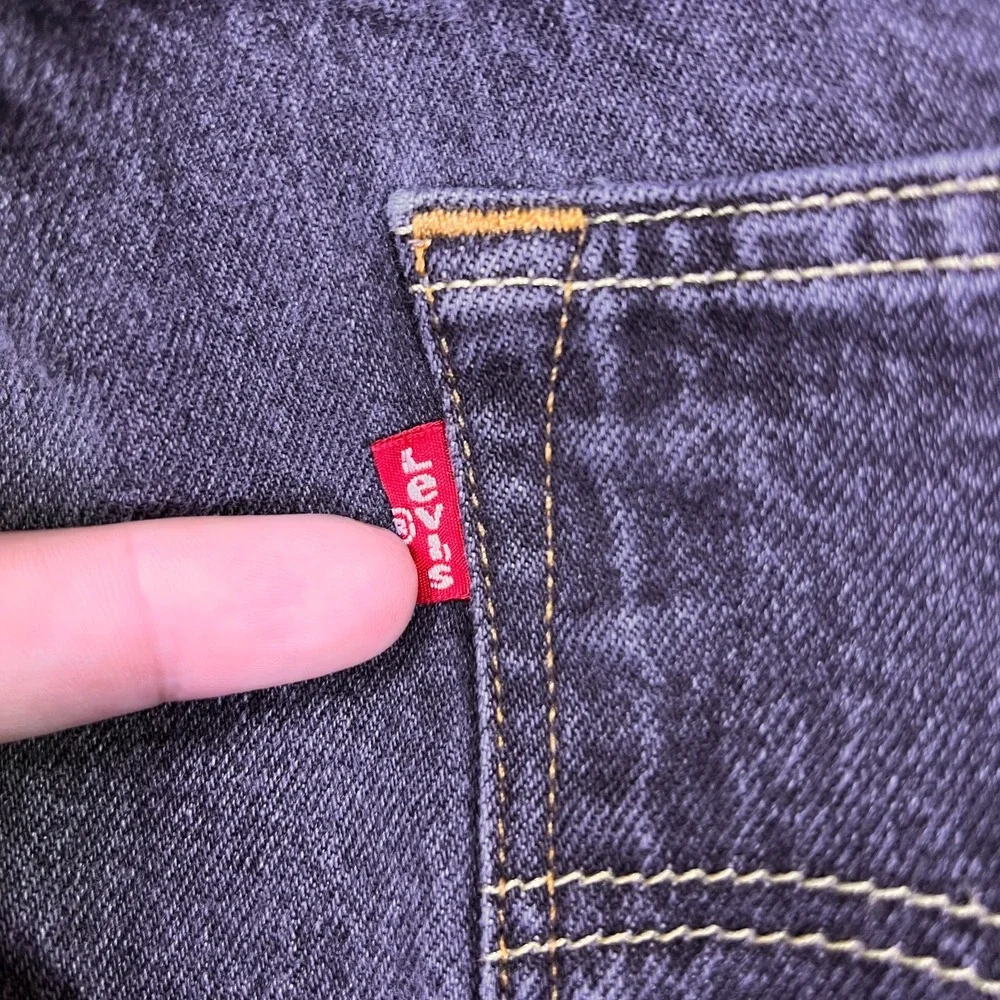 Levi's 501 Mens Black Denim Button Fly Outdoor Straight Leg Jeans Size 38x30